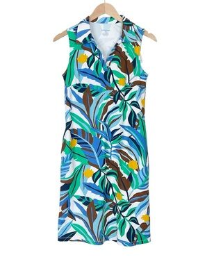 J. McLaughlin Ayla Dress White Multi Jungle Jewel Size Small